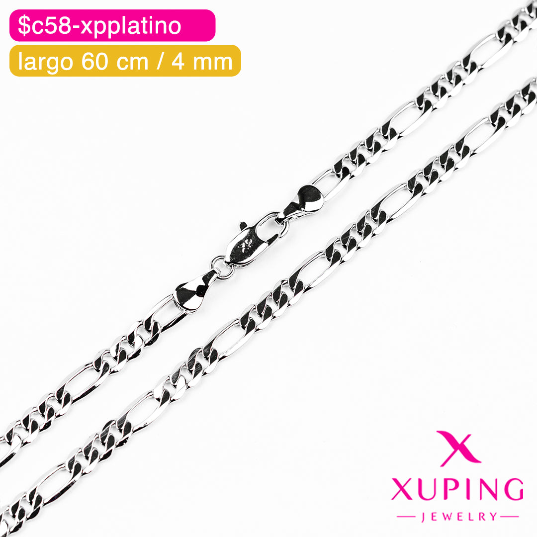 (XPE_00670) Cadena eslabón fígaro 60 cm / 4 mm