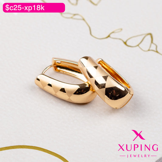 (XPB_03238) Argollas estampadas de rombos