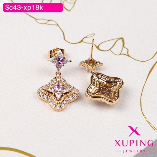 (XPB_03267) Aretes pegados de rosetón