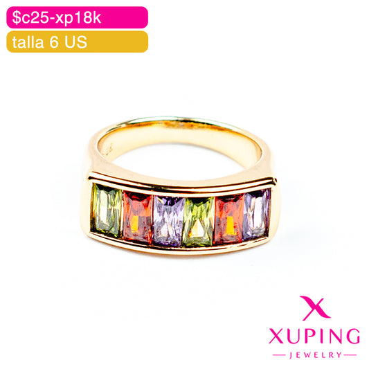 (XPA_01032) Anillo con zirconias 6 US