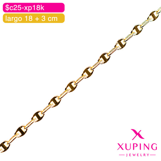 (XPH_00860) Pulsera eslabón de ancla 18 + 3 cm