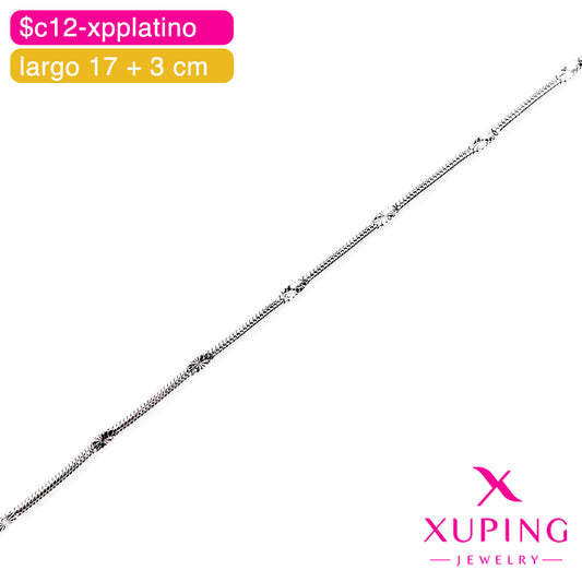 (XPH_00874) Pulsera diamantada 17 + 3 cm