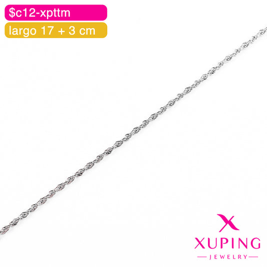 (XPH_00877) Pulsera entorchada 17 + 3 cm