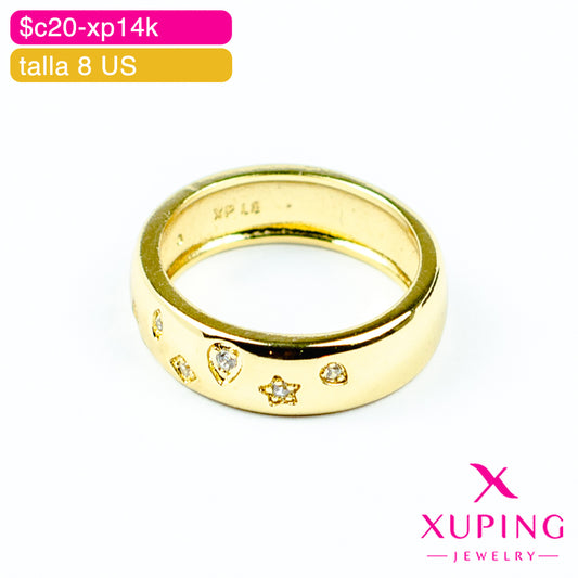 (XPA_01084) Anillo de estrellas 8 US | 14K