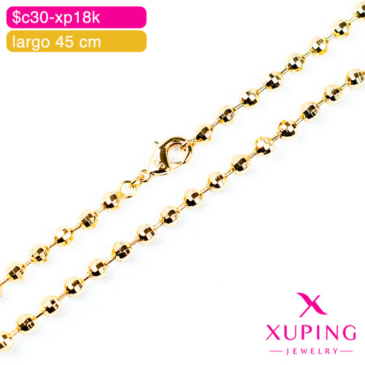 (XPE_00685) Cadena de bolas diamantadas 45 cm