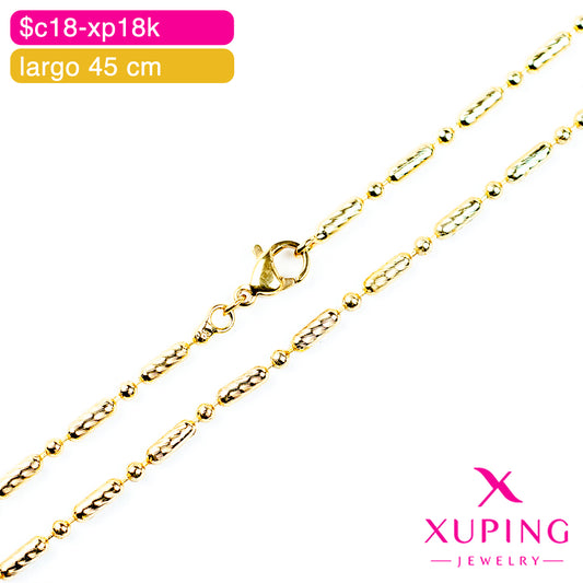 (XPE_00691) Cadena de barras y bolas 45 cm