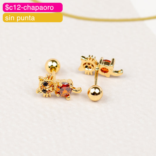 (PFB_00593) Aretes de bolita de gato