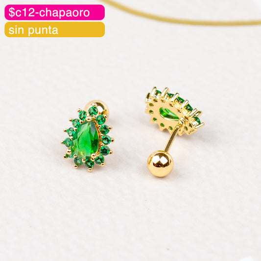 (PFB_00599) Aretes de bolita de gota