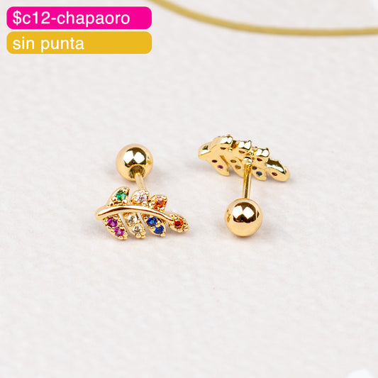 (PFB_00620) Aretes de bolita de hojas