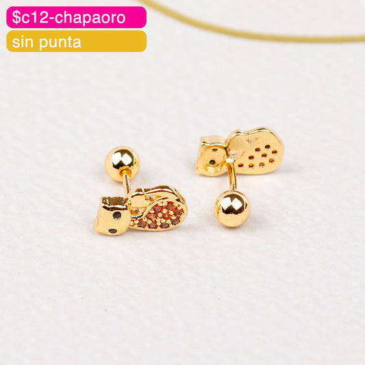 (PFB_00583) Aretes de bolita de gato