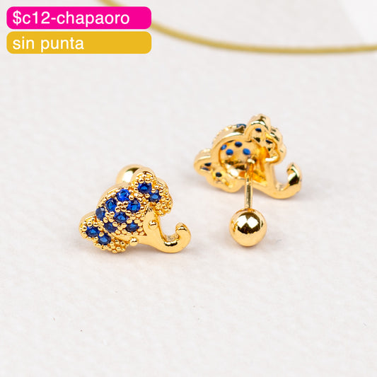 (PFB_00590) Aretes de bolita de elefante