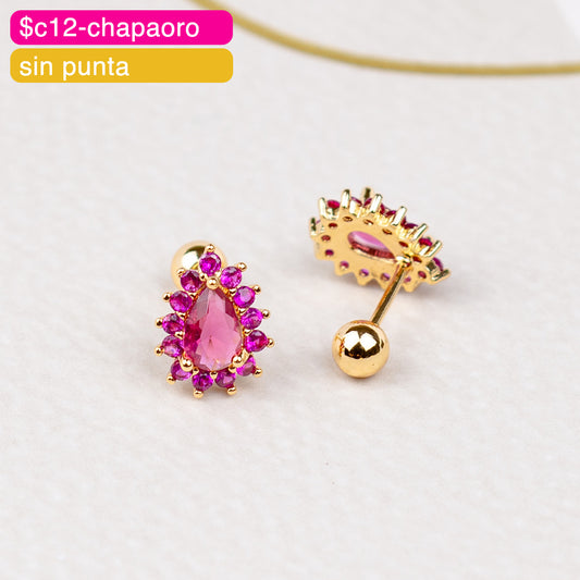 (PFB_00606) Aretes de bolita de gota