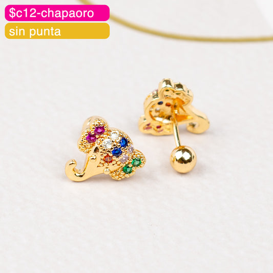 (PFB_00589) Aretes de bolita de elefante