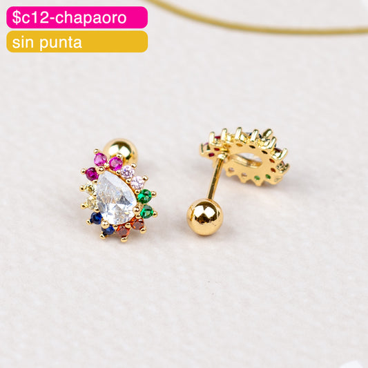 (PFB_00621) Aretes de bolita de gota