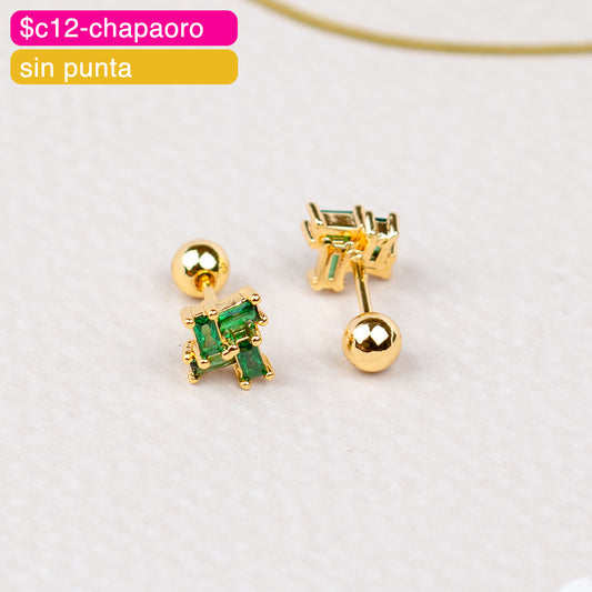 (PFB_00615) Aretes de bolita de cuadrado