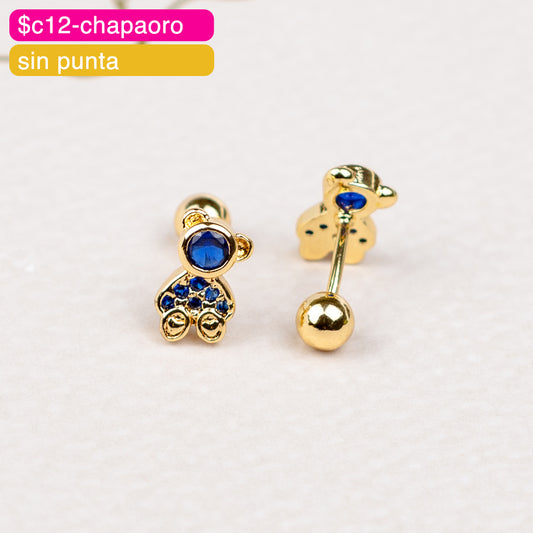 (PFB_00634) Aretes de bolita de oso