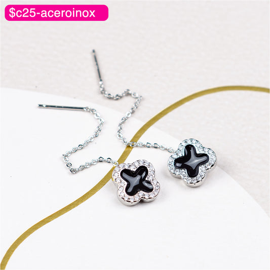 (AIB_00090) Aretes estilo volador de trébol