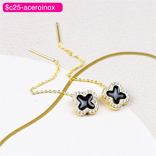 (AIB_00091) Aretes estilo volador de trébol