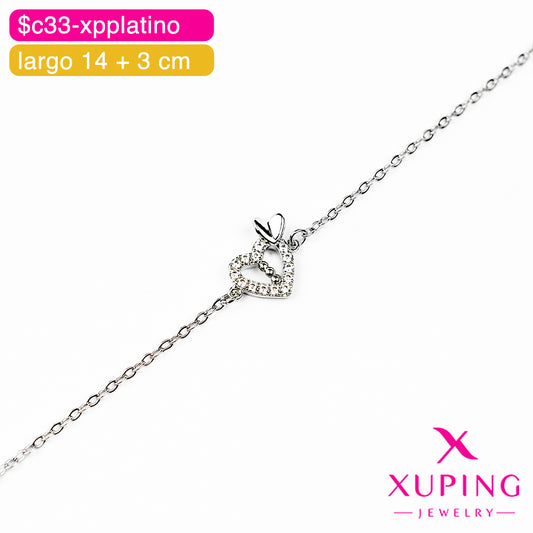 (XPN_00066) Pulsera de corazón 14 + 3 cm