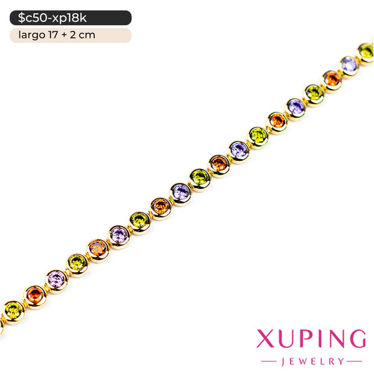 Pulsera de círculos con zirconia