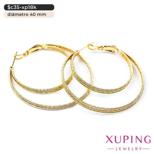 Argollas doble de triple hilera | Ø 40 mm