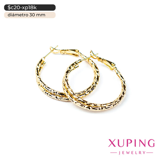 Argollas dobles diamantadas | Ø 30 mm
