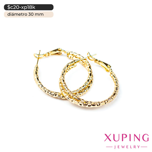 Argollas dobles diamantadas | Ø 30 mm