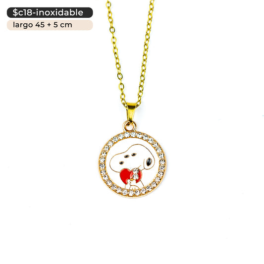 Gargantilla de perrito con corazón