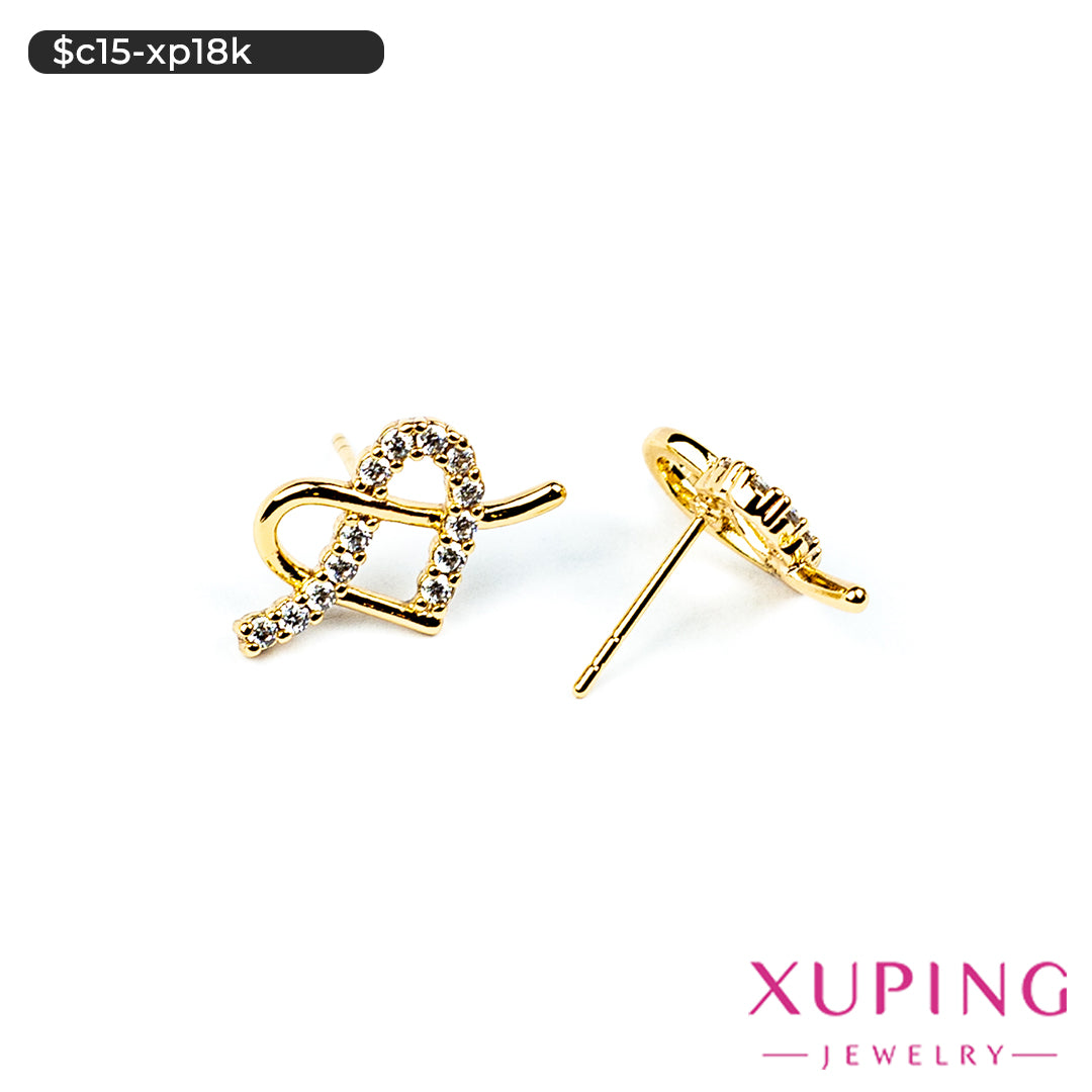Aretes pegados de corazón