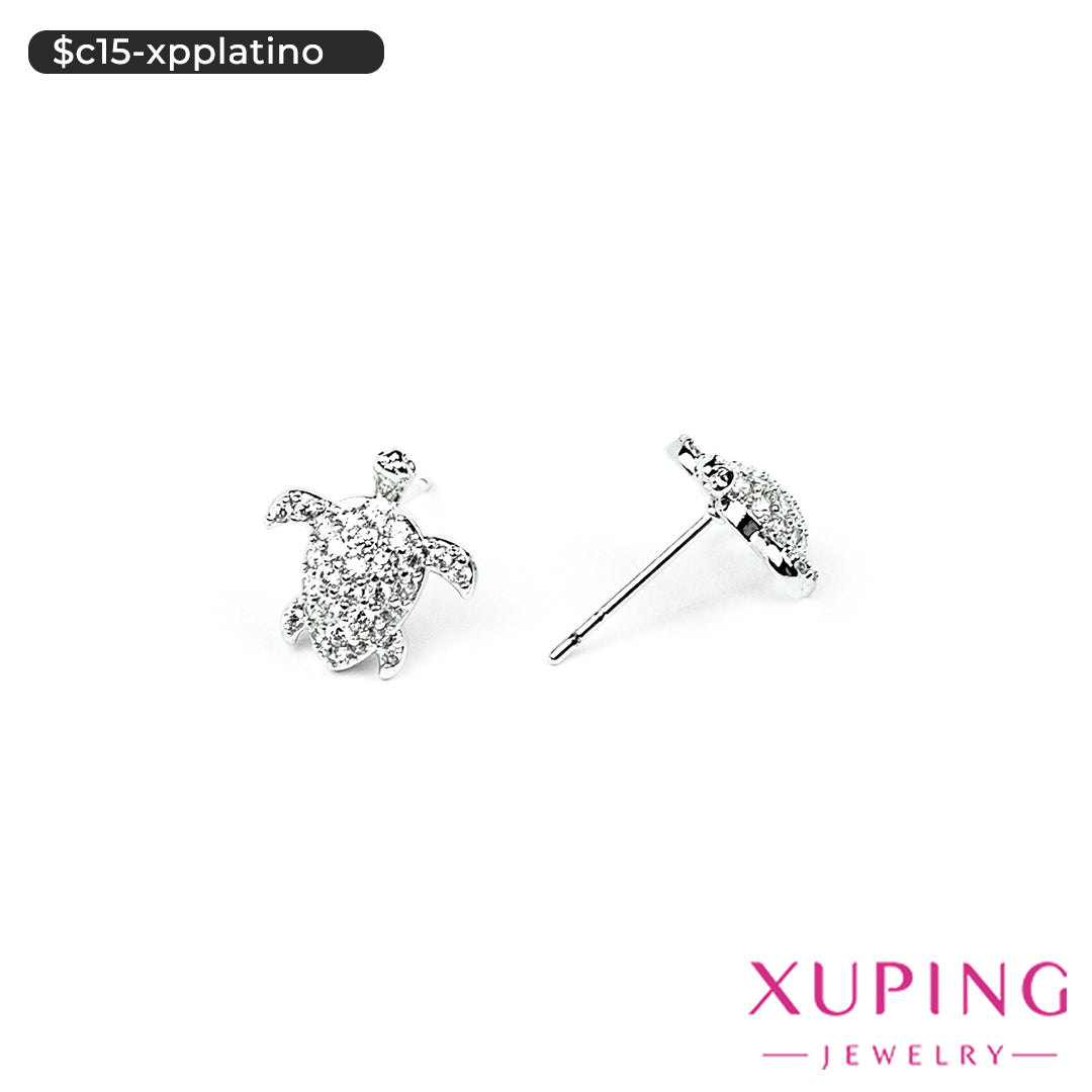 Aretes pegados de tortuga
