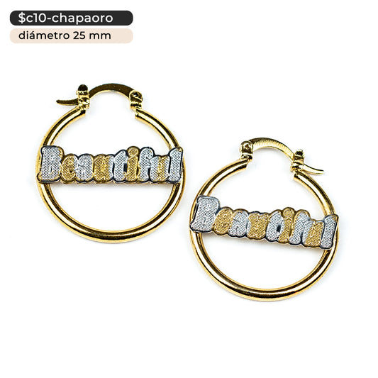 Argollas de "Beautiful" (Bonita)