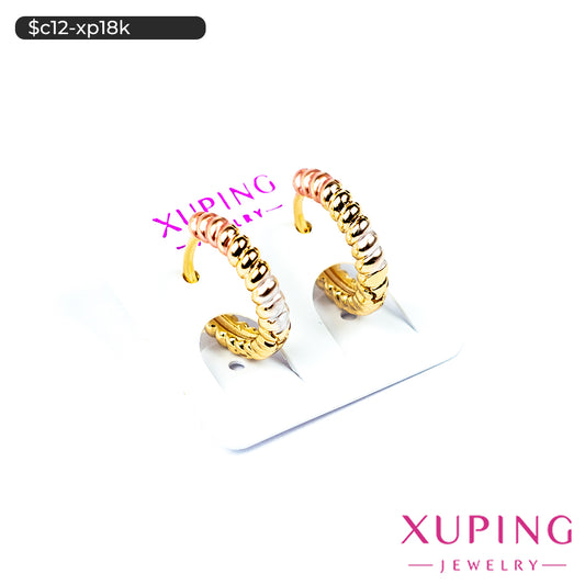 Aretes entorchados en 3 tonos