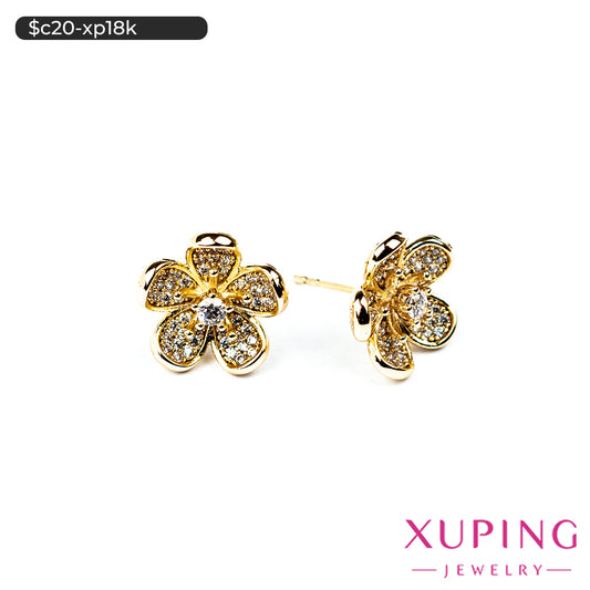 Aretes pegados de flor