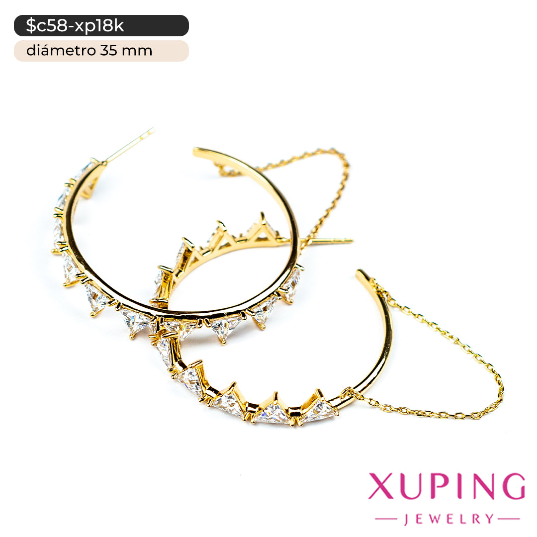 Aretes de triángulos y cadena
