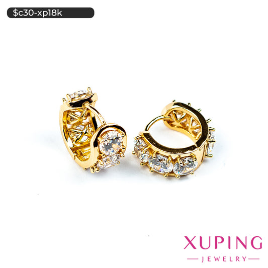 Argollas chunky con zirconias