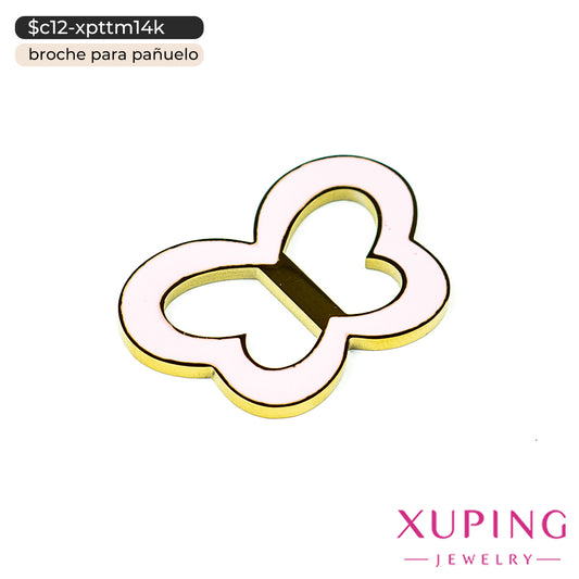 Broche de mariposa para pañuelo en 14K