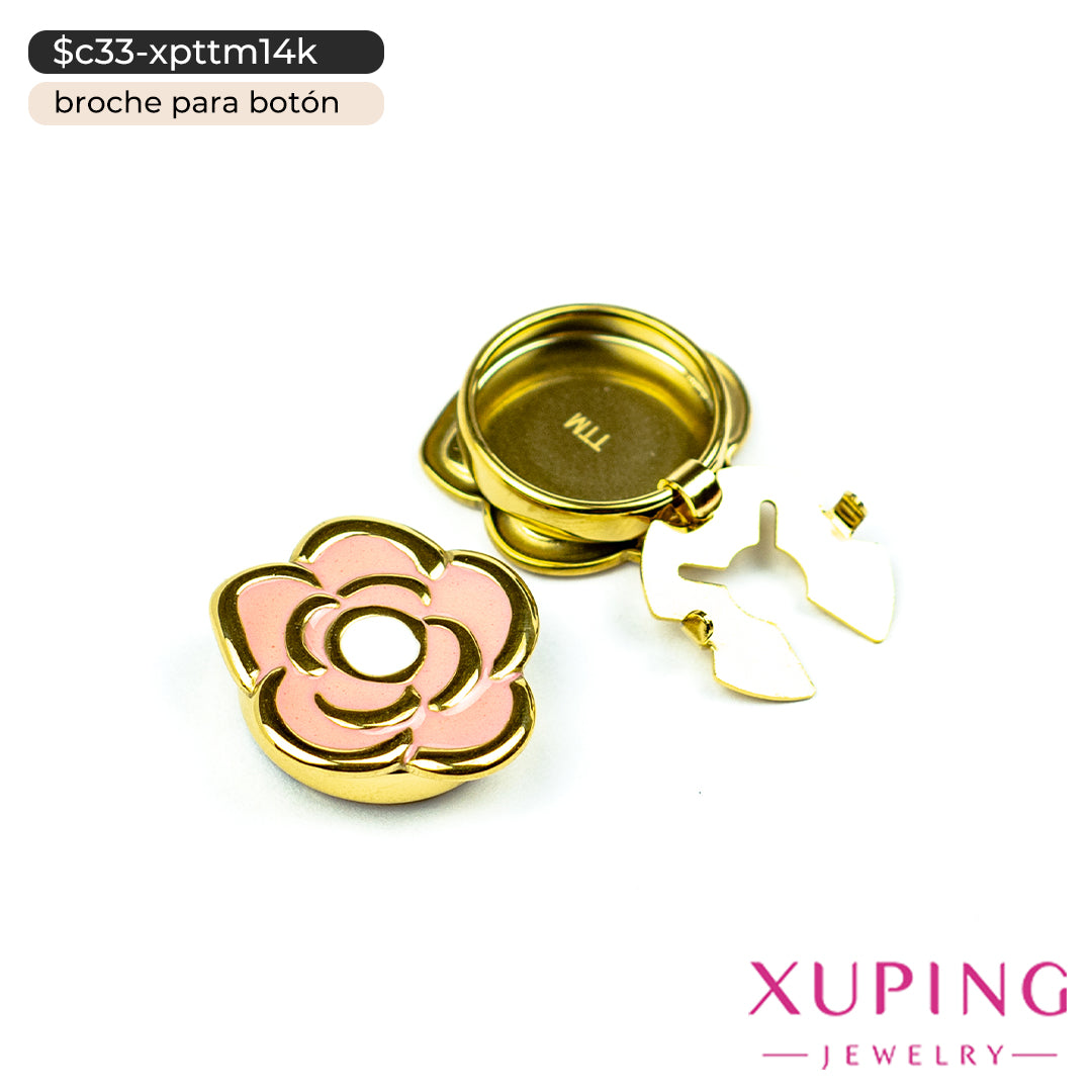 Broches de flor para botón en 14K