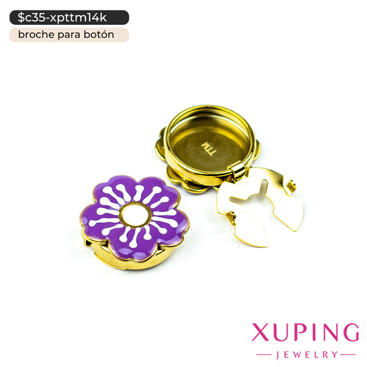 Broches de flor para botón en 14K