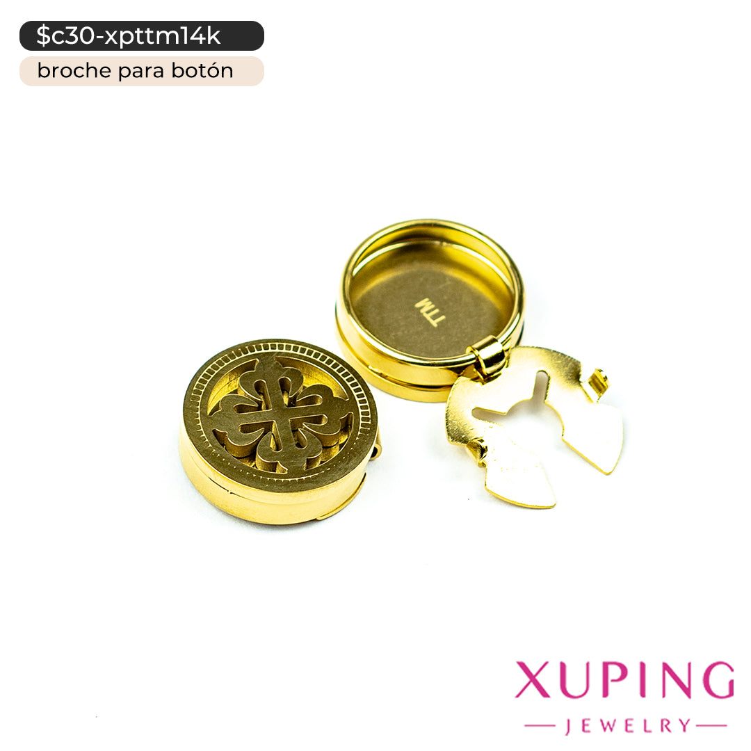 Broches unisex para botón en 14K