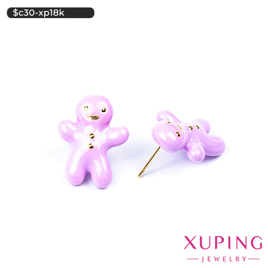 Aretes pegados de galleta de jengibre