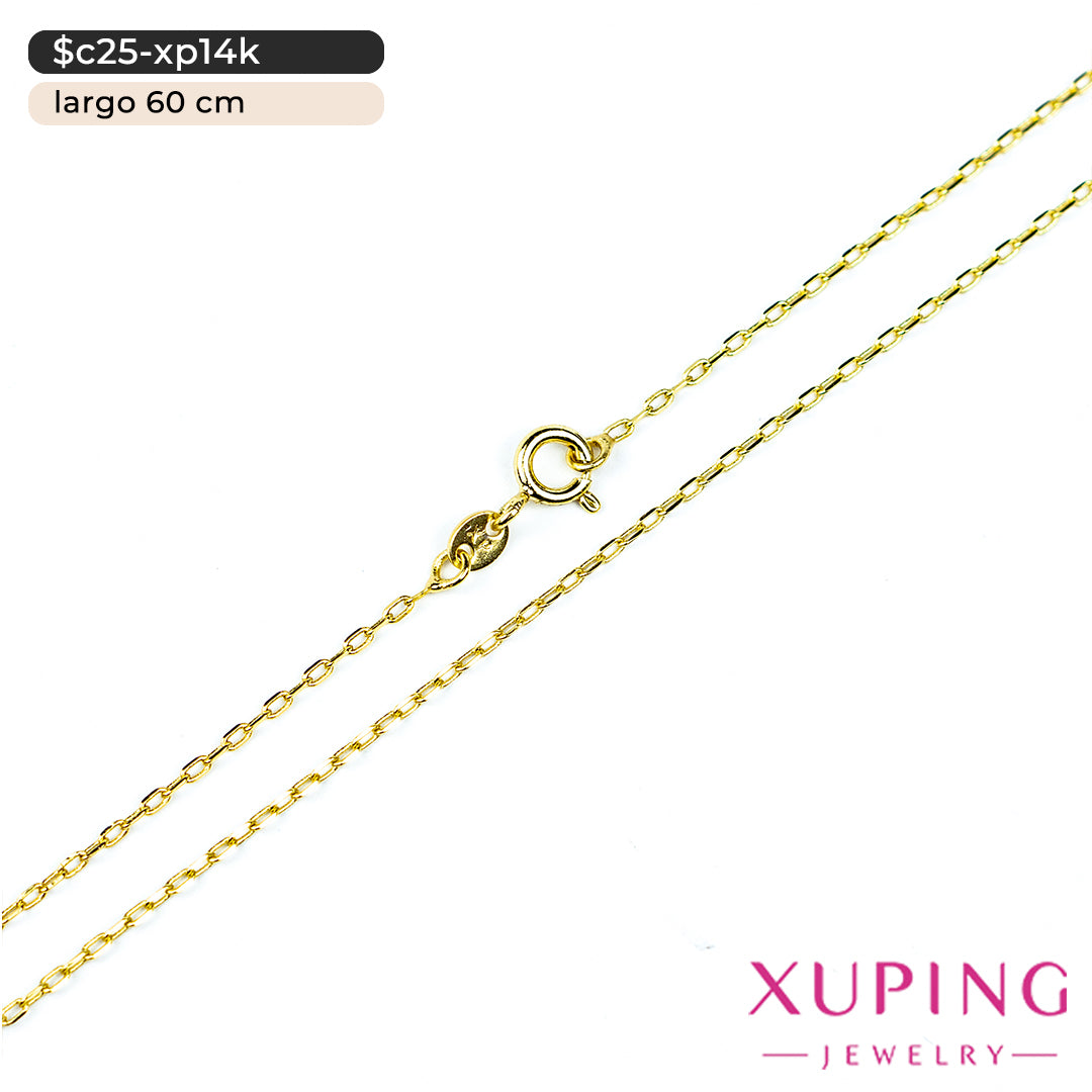 Cadena eslabón volga en 14K | 60 cm