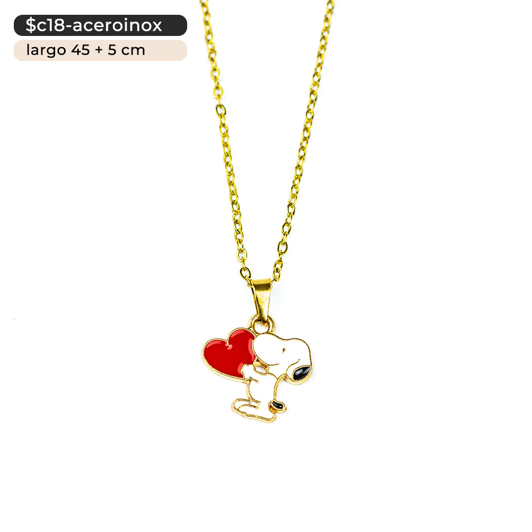Gargantilla de perrito con corazón | 45 cm