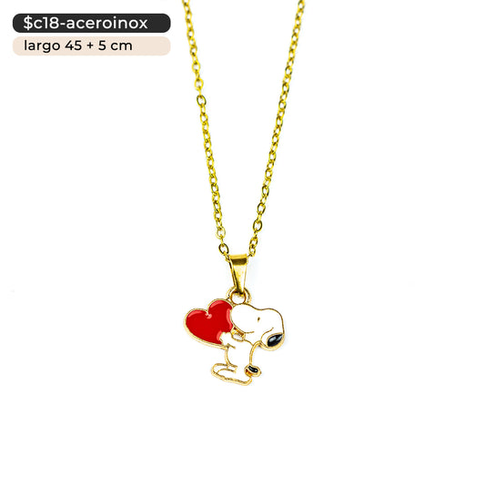 Gargantilla de perrito con corazón | 45 cm