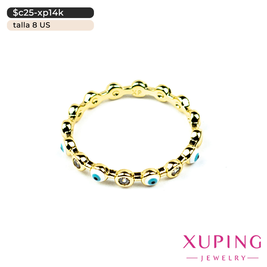 Anillo de ojo turco en 14K | 8 US