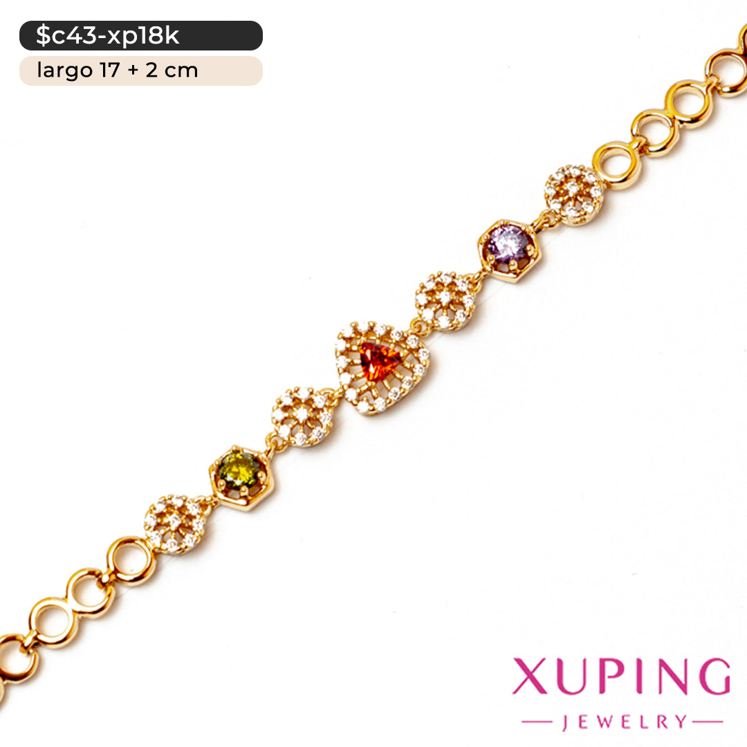Pulsera de hexágonos | 17 cm
