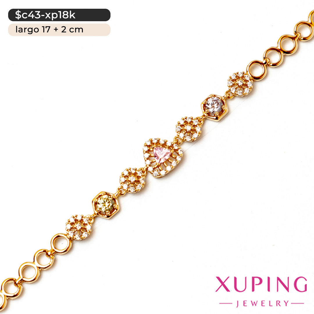 Pulsera de hexágonos | 17 cm