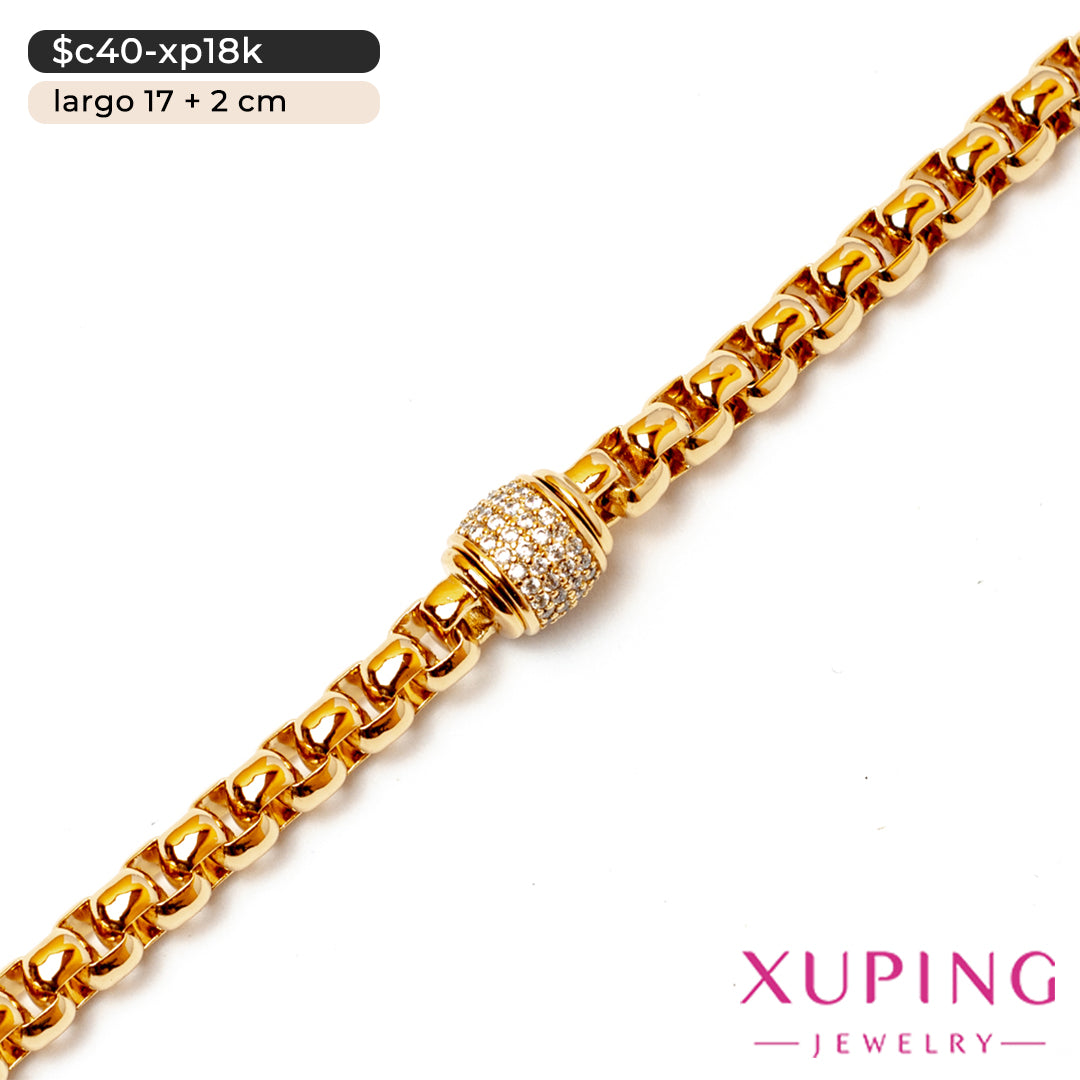 Pulsera eslabón rolo | 17 cm