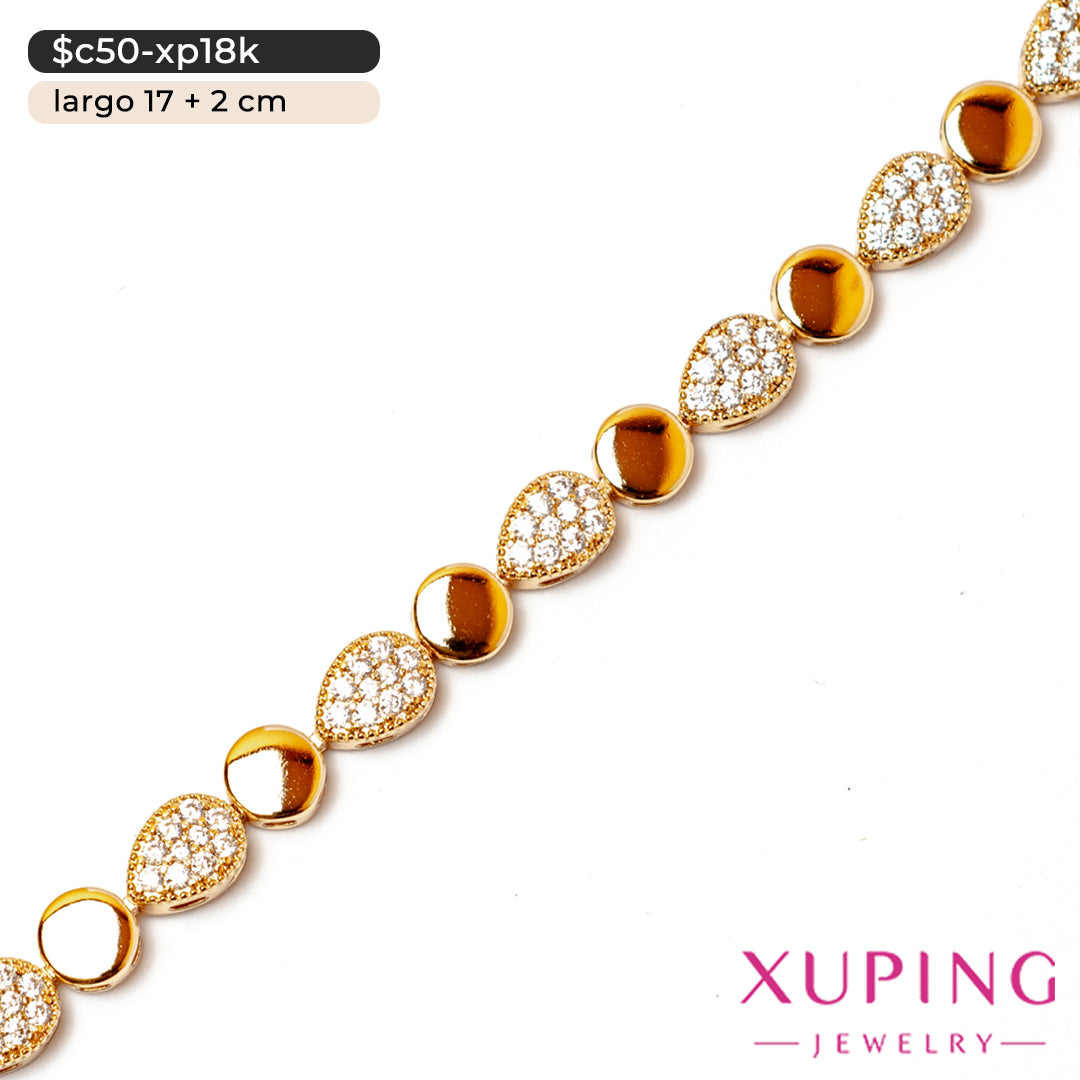 Pulsera de círculos y gotas | 17 cm