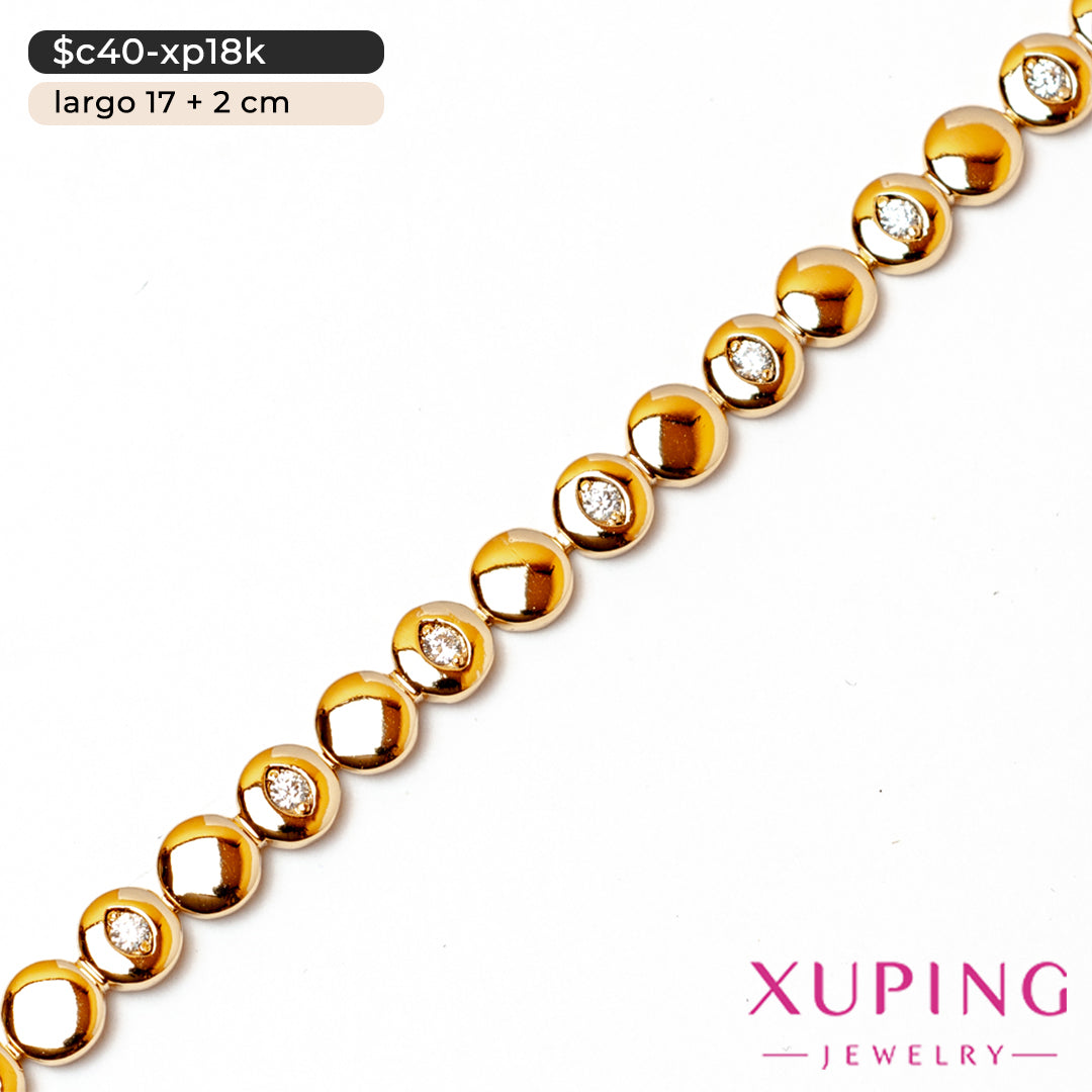 Pulsera de círculos | 17 cm