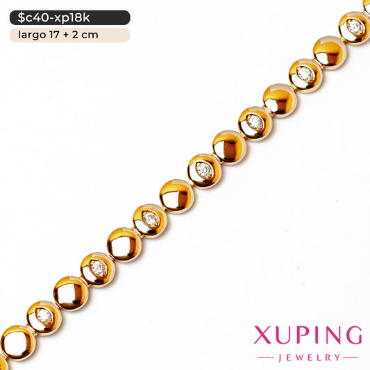 Pulsera de círculos | 17 cm